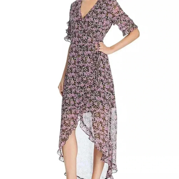 NWT Lost and Wander Lovestoned Floral-Print Wrap Dress SZ. XS - Picture 1 of 11